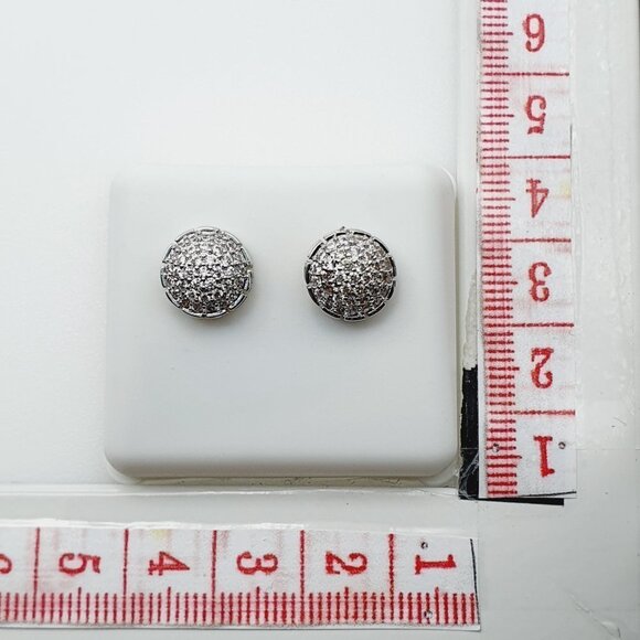 "925 Sterling Silver Plated CZ Earrings, EVBRS451 - Picture 5 of 9